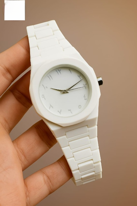 Aura White Wrist Watch β Modern & Elegant