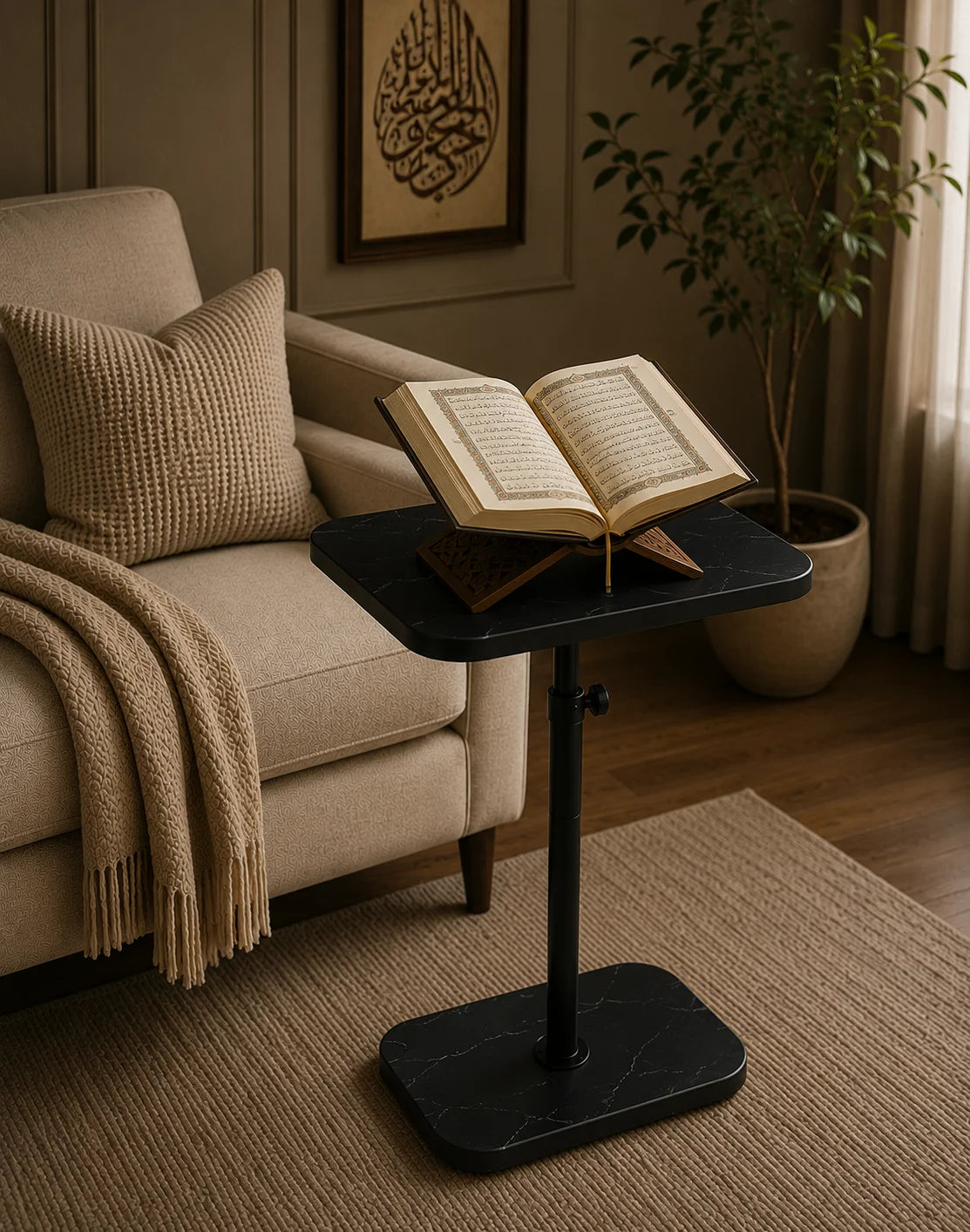 C Shape Adjustable Side Table