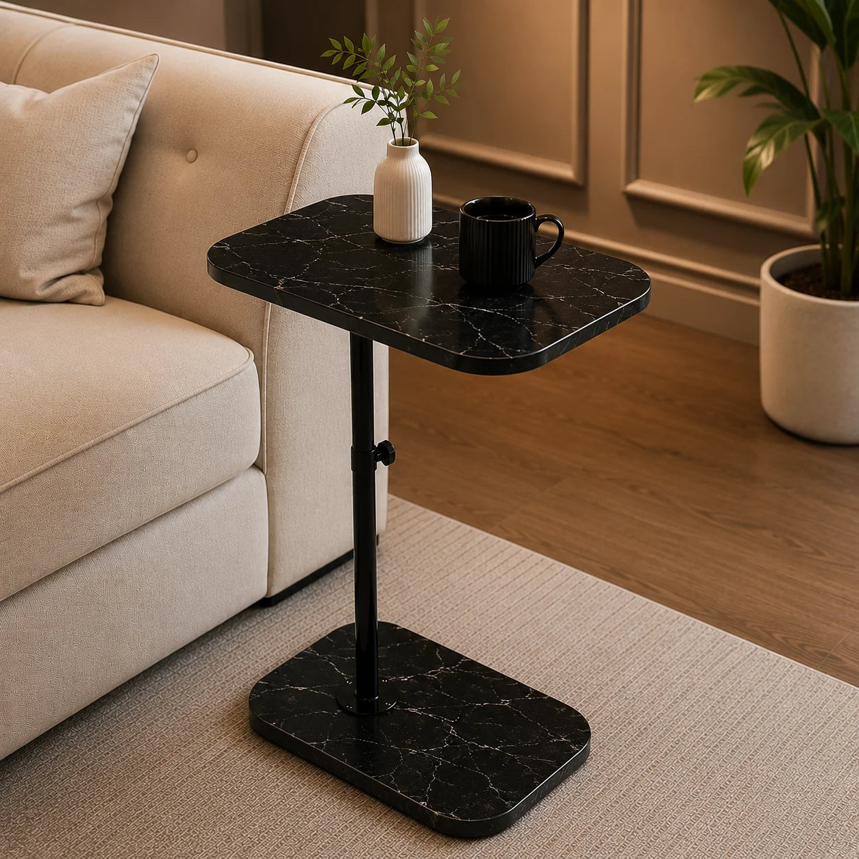 C Shape Adjustable Side Table