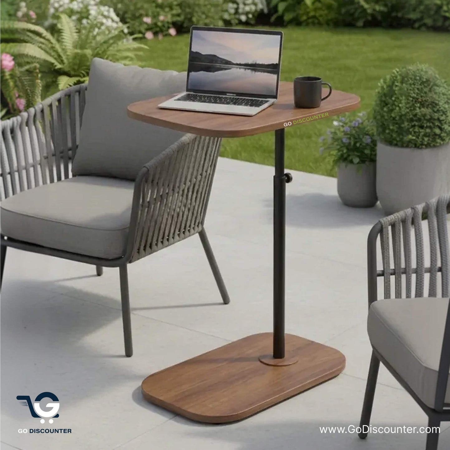 C Shape Adjustable Side Table